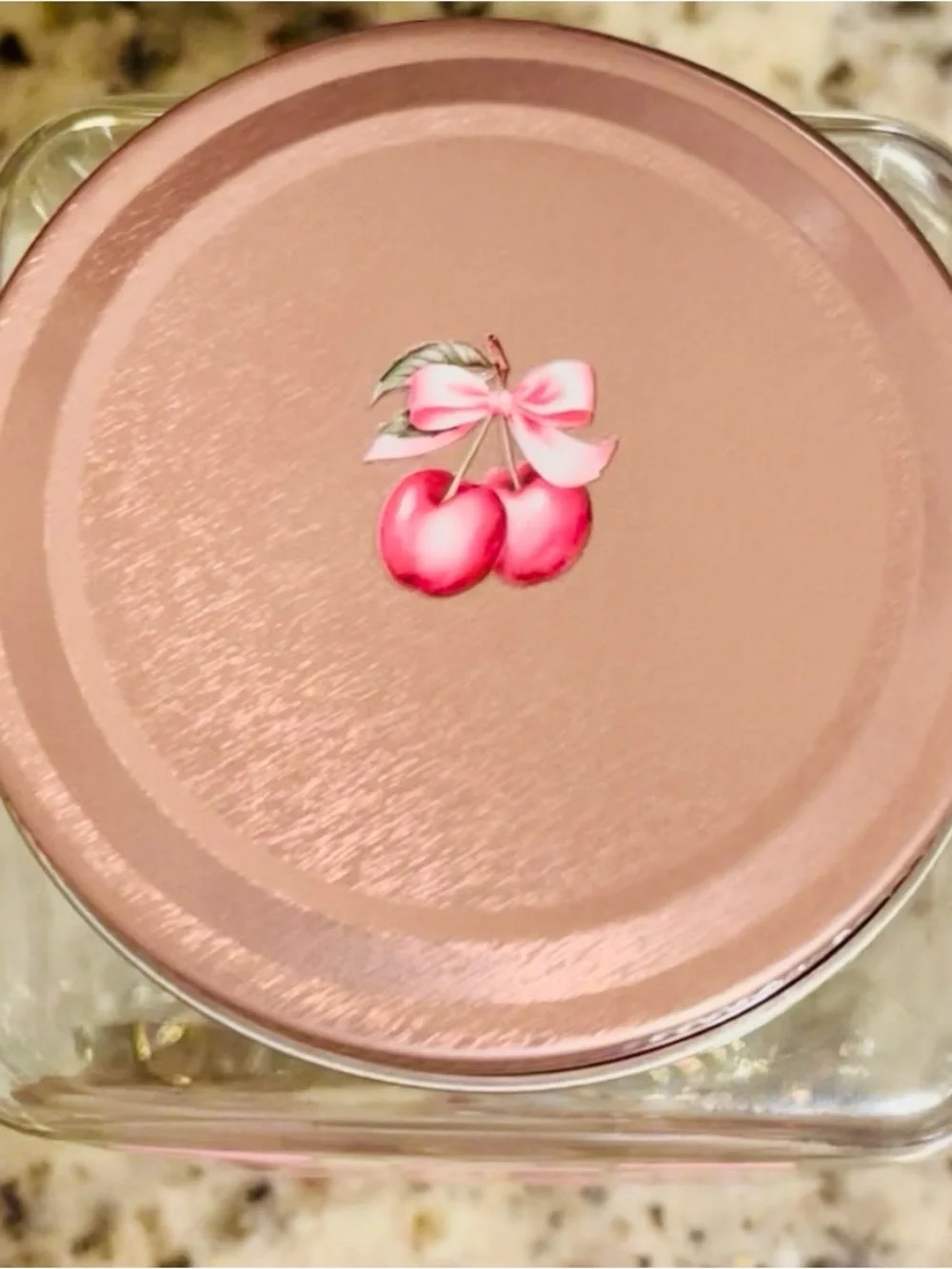 Iridescent Glass Jar Custom Decorated With Lid